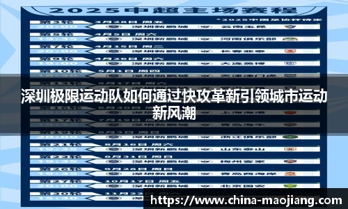 深圳极限运动队如何通过快攻革新引领城市运动新风潮